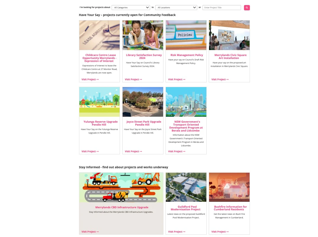 screenshot of Engagement Hub